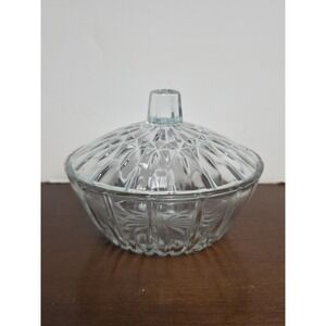 KIG Indonesia Clear Glass Candy Dish With Lid